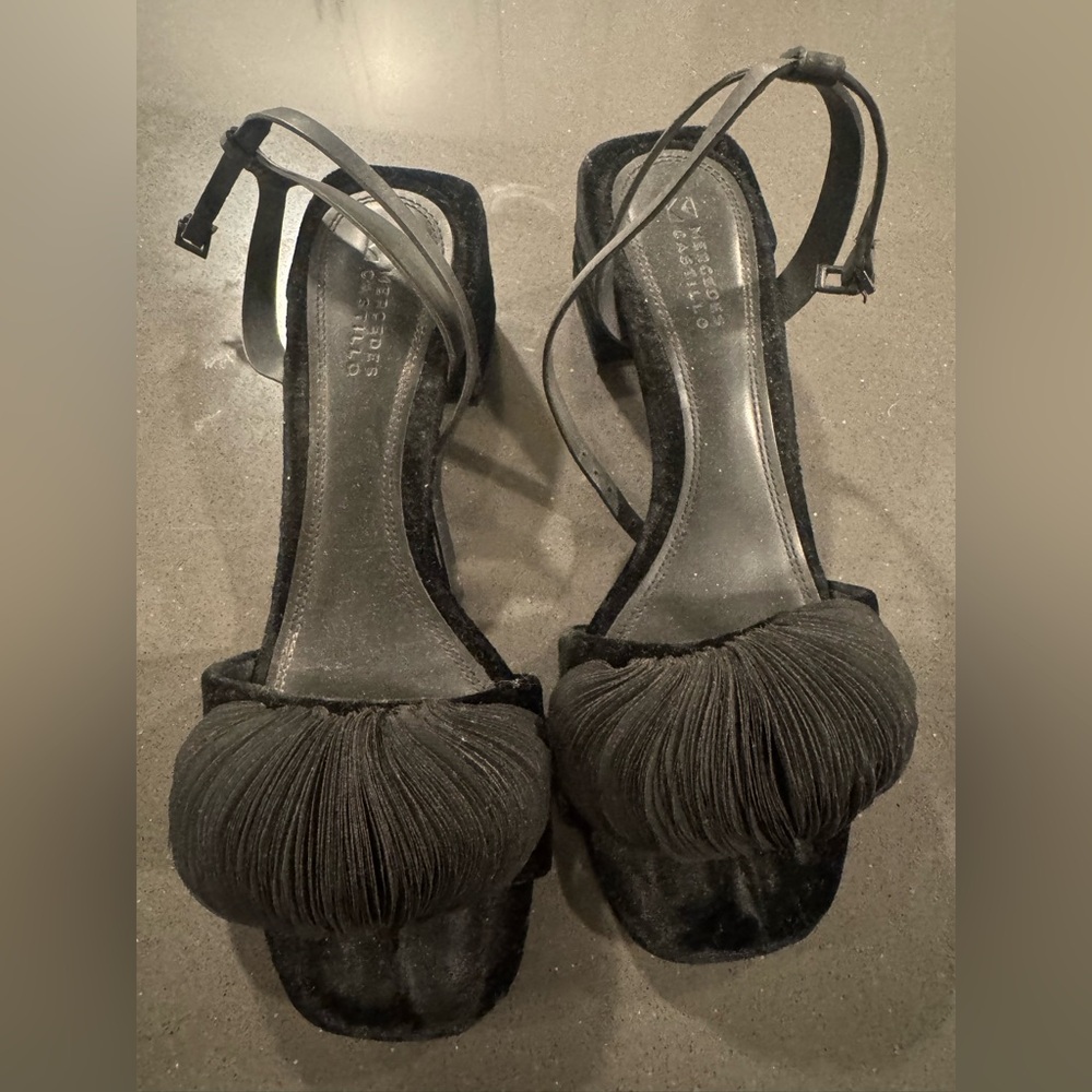 Mercedes Castillo Black Strappy Heeled Sandals